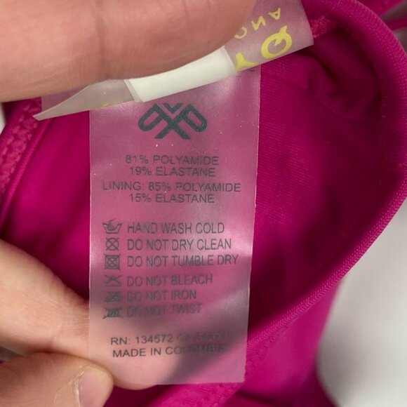 PilyQ Pink Dahlia Quinn Halter Bikini Top Pink Size D Caged Strappy Boho Swim - Picture 8 of 11